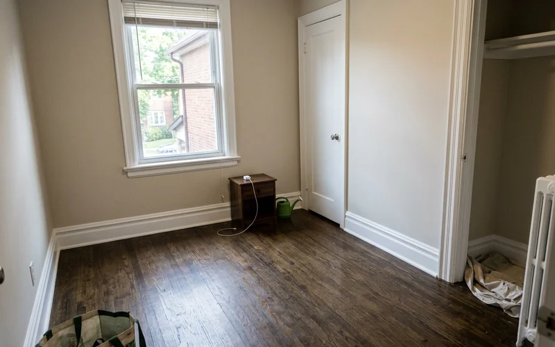Freshly cleaned rental bedroom ready for re-rental