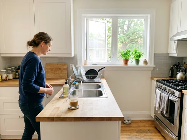 Bright restored kitchen ready for listing photos