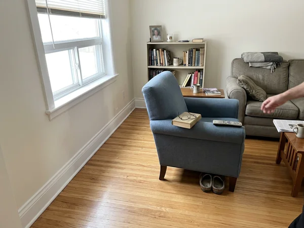 Peaceful restored living room after remediation